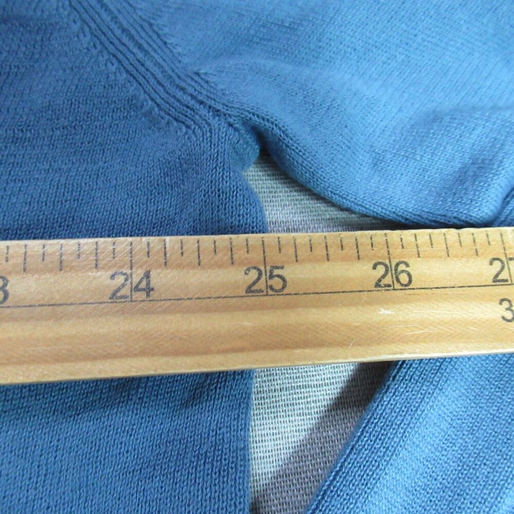 Eddie Bauer Sweater Mens XL Tall Blue Knit Pullover 100% Pima Cotton UK Casual - Picture 7 of 8